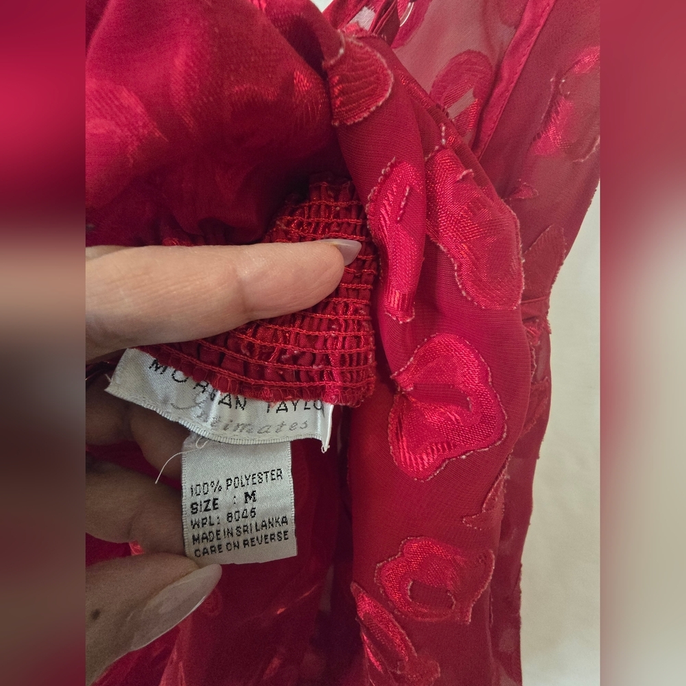 Morgan Taylor Vintage Red Heart Babydoll Intimates Size Medium - Picture 4 of 4